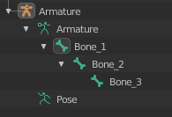 Armature in outliner